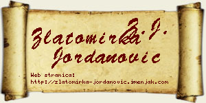 Zlatomirka Jordanović vizit kartica